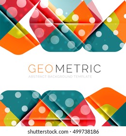 Geometrical minimal abstract background with light effects. Vector