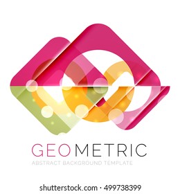 Geometrical minimal abstract background with light effects. Vector