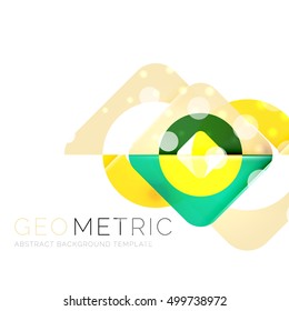 Fondo abstracto geométrico mínimo con efectos de luz. Vector