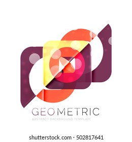Geometrical minimal abstract background with light effects. Vector