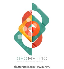 Geometrical minimal abstract background with light effects. Vector