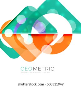Geometrical minimal abstract background with light effects. Vector