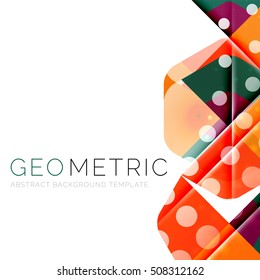 Geometrical minimal abstract background with light effects. Vector