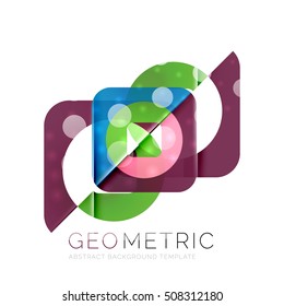 Geometrical minimal abstract background with light effects. Vector