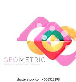 Geometrical minimal abstract background with light effects. Vector