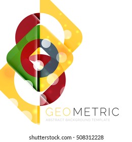 Fondo abstracto geométrico mínimo con efectos de luz. Vector