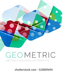 Geometrical minimal abstract background with light effects. Vector