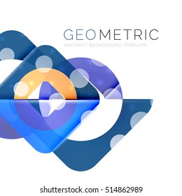 Geometrical minimal abstract background with light effects. Vector