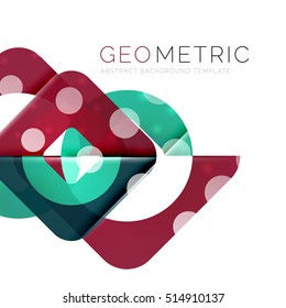Geometrischer, minimaler abstrakter Hintergrund mit Lichteffekten. Vektorgrafik