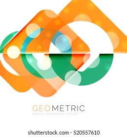 Geometrical minimal abstract background with light effects. Vector
