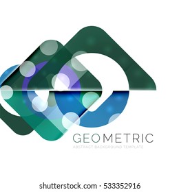 Geometrical minimal abstract background with light effects. Vector