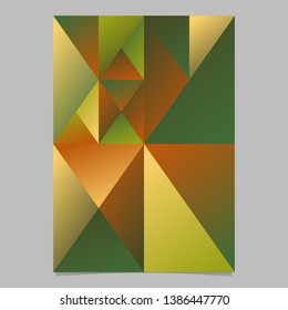 Geometrical minimal gradient triangle background template - abstract polygonal vector flyer graphic