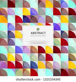 Geometrical of modern pattern round with colorful style of details background. vector eps10