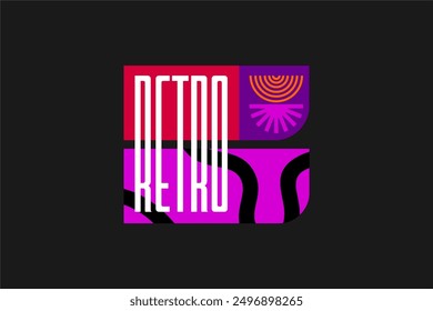 geometrical modern pattern tshirt design streetwear vector, ready for printing	
