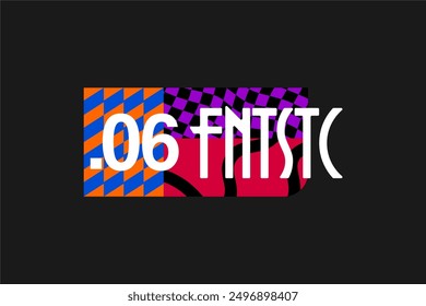 geometrical modern pattern tshirt design streetwear vector, ready for printing	
