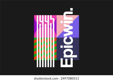 geometrical modern pattern tshirt design streetwear vector, ready for printing	