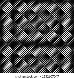 Geometrical monochrome diagonal square pattern background - abstract vector illustration from rounded squares