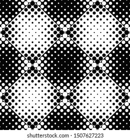 Geometrical monochrome seamless circle pattern background - abstract vector illustration from dots