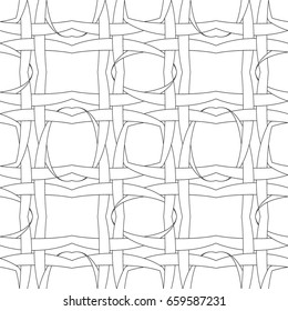 Geometrical, monochrome seamless pattern. Gothic style. Vintage element. Wall-paper for the press. Thin line. Vector illustration.