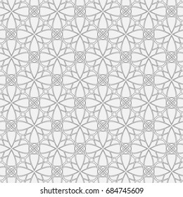 Geometrical, monochrome seamless pattern. Gothic style. Wall-paper for the press. Simple vector illustration.