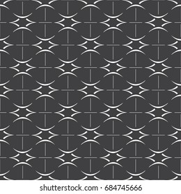 Geometrical, monochrome seamless pattern. Gothic style. Wall-paper for the press. Simple vector illustration.