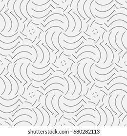 Geometrical monochrome seamless pattern. Linear, simple. Wall-paper for the press. Vector illustration.