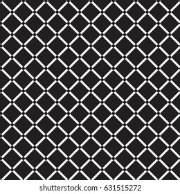 Geometrical, monochrome seamless pattern. Wall-paper for the press. Simple linear style. Square element. Vector illustration.