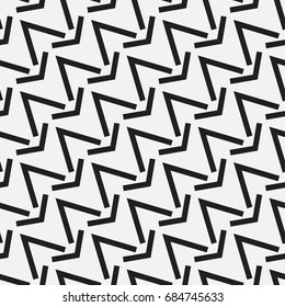Geometrical, monochrome seamless pattern. Wall-paper for the press. Simple abstract background. Linear style. Vector illustration.