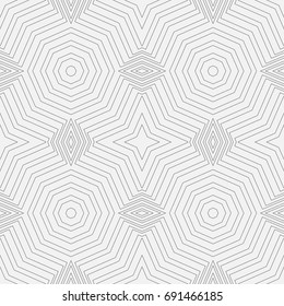 Geometrical, monochrome seamless pattern. Wall-paper for the press. Simple abstract background. Linear style. Vector illustration.
