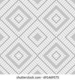 Geometrical, monochrome seamless pattern. Wall-paper for the press. Simple abstract background. Linear style. Vector illustration.