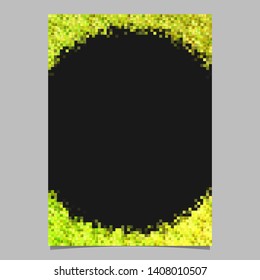 Geometrical mosaic page background template - gradient poster design from colored rectangles on black background
