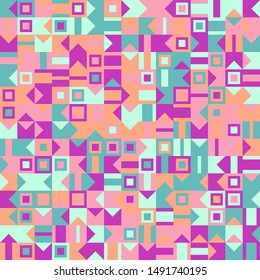 Geometrical mosaic pattern background - abstract vector illustration