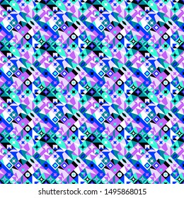 Geometrical mosaic pattern background - abstract colorful vector illustration