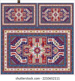 geometrical motif and colorful and beautiful