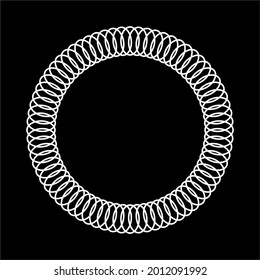 Geometrical Motifs Pattern Circle-Shaped. Decoration for Interior, Exterior, Carpet, Textile, Garment, Cloth, Silk, Tile, Plastic, Paper, Wrapping, Wallpaper, Pillow, Sofa, Background, Ect. 