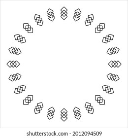Geometrical Motifs Pattern Circle-Shaped. Decoration for Interior, Exterior, Carpet, Textile, Garment, Cloth, Silk, Tile, Plastic, Paper, Wrapping, Wallpaper, Pillow, Sofa, Background, Ect. 