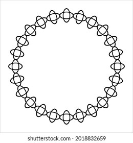 Geometrical Motifs Pattern Circle-Shaped. Decoration for Interior, Exterior, Carpet, Textile, Garment, Cloth, Silk, Tile, Plastic, Paper, Wrapping, Wallpaper, Pillow, Sofa, Background, Ect