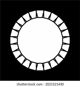 Geometrical Motifs Pattern Circle-shaped. Decoration for Interior, Exterior, Carpet, Textile, Garment, Cloth, Silk, Tile, Plastic, Paper, Wrapping, Wallpaper, Pillow, Sofa, Background, Ect. 