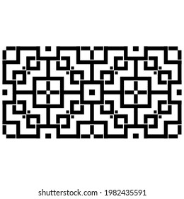Geometrical Motifs Pattern.  Decoration for Interior, Exterior, Carpet, Textile, Garment, Cloth, Silk, Tile, Plastic, Paper, Wrapping, Wallpaper, Pillow, Sofa, Background, Ect. Vector Illustration 