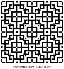 Geometrical Motifs Pattern.  Decoration for Interior, Exterior, Carpet, Textile, Garment, Cloth, Silk, Tile, Plastic, Paper, Wrapping, Wallpaper, Pillow, Sofa, Background, Ect. Vector Illustration 