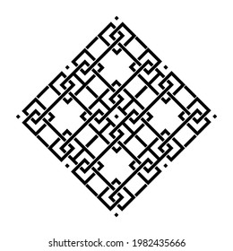 Geometrical Motifs Pattern.  Decoration for Interior, Exterior, Carpet, Textile, Garment, Cloth, Silk, Tile, Plastic, Paper, Wrapping, Wallpaper, Pillow, Sofa, Background, Ect. Vector Illustration 