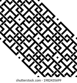 Geometrical Motifs Pattern.  Decoration for Interior, Exterior, Carpet, Textile, Garment, Cloth, Silk, Tile, Plastic, Paper, Wrapping, Wallpaper, Pillow, Sofa, Background, Ect. Vector Illustration 