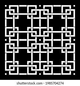 Patrón de motivos geométricos.  Decoración de interiores, exteriores, alfombras, textiles, prendas de vestir, tela, seda, mosaico, plástico, papel, envuelto, tapicería, almohada, sofás, fondo, etc. Ilustración vectorial
