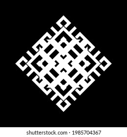 Patrón de motivos geométricos.  Decoración de interiores, exteriores, alfombras, textiles, prendas de vestir, tela, seda, mosaico, plástico, papel, envuelto, tapicería, almohada, sofás, fondo, etc. Ilustración vectorial