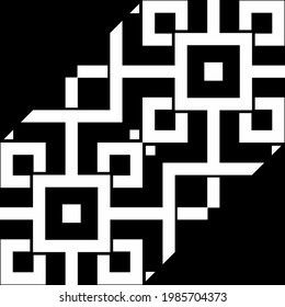 Geometrical Motifs Pattern.  Decoration for Interior, Exterior, Carpet, Textile, Garment, Cloth, Silk, Tile, Plastic, Paper, Wrapping, Wallpaper, Pillow, Sofa, Background, Ect. Vector Illustration