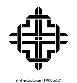 Geometrical Motifs Pattern.  Decoration for Interior, Exterior, Carpet, Textile, Garment, Cloth, Silk, Tile, Plastic, Paper, Wrapping, Wallpaper, Pillow, Sofa, Background, Ect. Vector Illustration