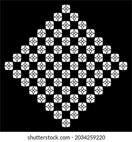 Patrón de motivos geométricos. Decoración de interiores, exteriores, alfombras, textiles, prendas de vestir, tela, seda, mosaico, plástico, papel, envuelto, tapicería, almohada, sofás, fondo, etc. Vector