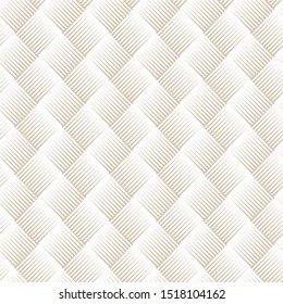 Geometrical optical endless pattern. White and light brown background art design elements stock vector illustration for web, for print, for textile print