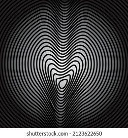 fondo de ilusión óptica geométrica. Textura de líneas onduladas