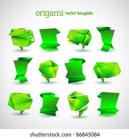 Geometrical Origami Vector Template Set